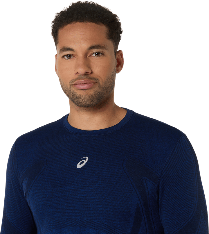 Asics Men's Road Seamless Long Sleeve Top Midnight Asics Asics Men's Road Seamless Long Sleeve Top Midnight Asics