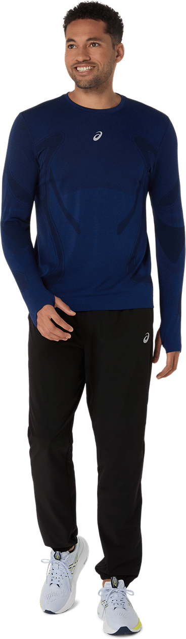 Asics Men's Road Seamless Long Sleeve Top Midnight Asics Asics Men's Road Seamless Long Sleeve Top Midnight Asics