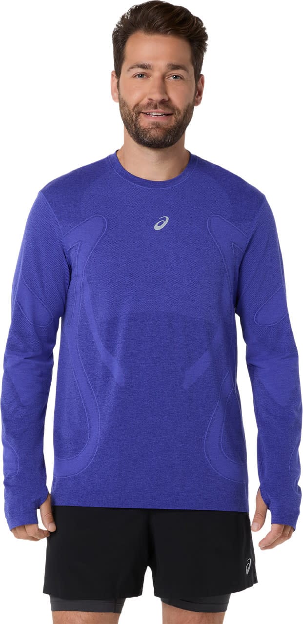 Asics Men's Road Seamless Long Sleeve Top Cobalt Burst/Eggplant Asics