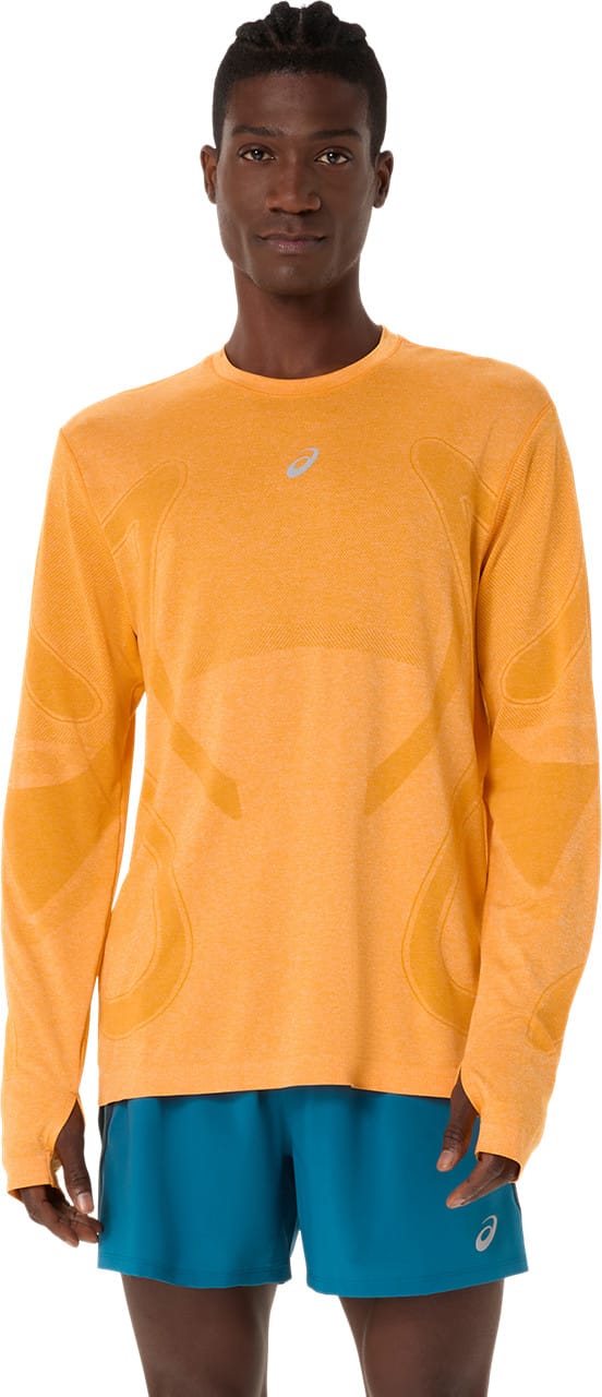 Asics Men's Road Seamless Long Sleeve Top Yamabuki