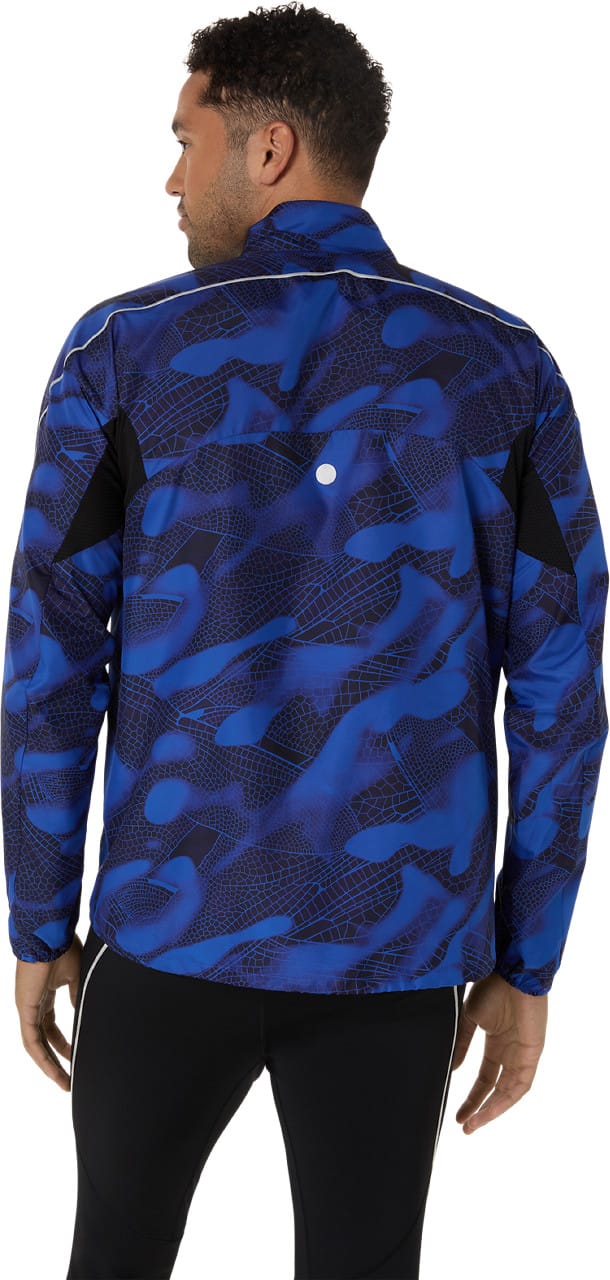 Asics Men's Road Lite-Show Packable Jacket Performance Black/Dark Cobalt Asics