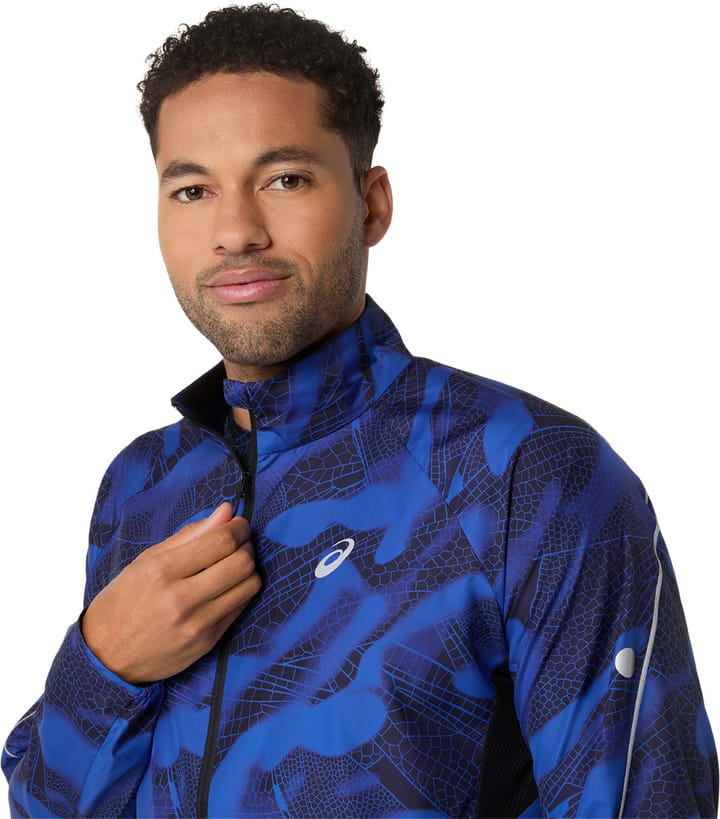 Asics Men's Road Lite-Show Packable Jacket Performance Black/Dark Cobalt Asics Asics Men's Road Lite-Show Packable Jacket Performance Black/Dark Cobalt Asics
