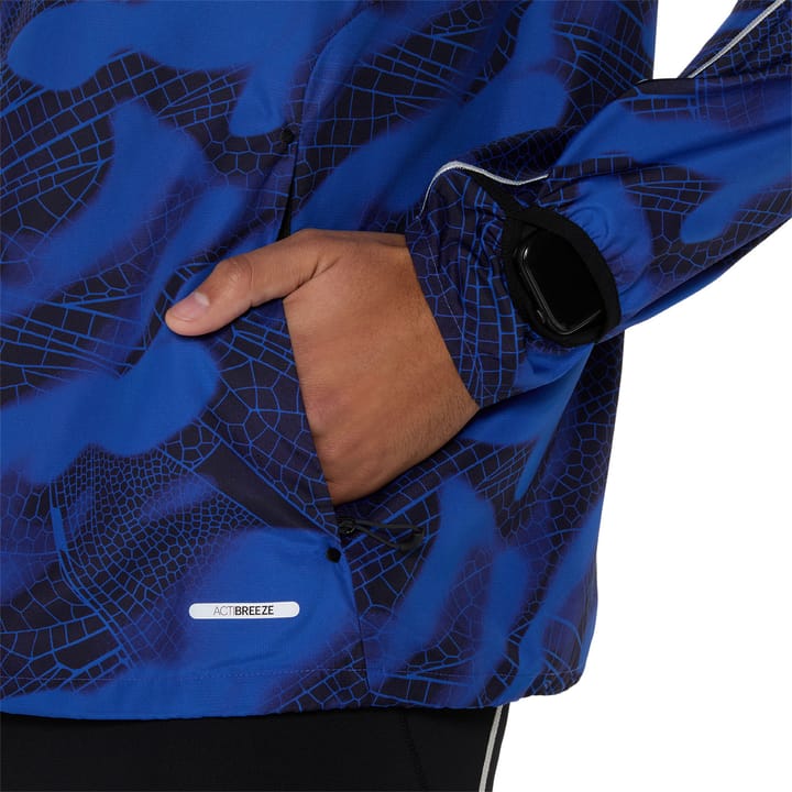 Asics Men's Road Lite-Show Packable Jacket Performance Black/Dark Cobalt Asics Asics Men's Road Lite-Show Packable Jacket Performance Black/Dark Cobalt Asics