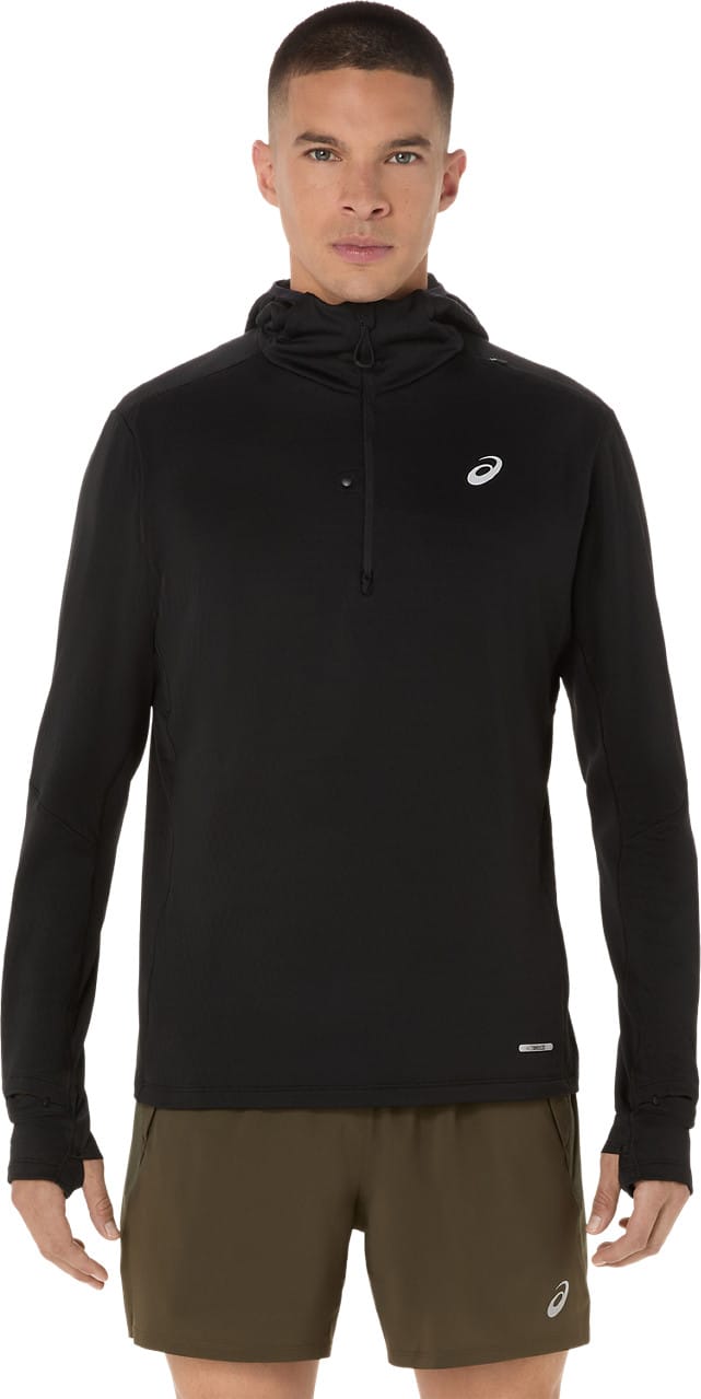 Asics Men's Road Winter Long Sleeve Hoodie Performance Black Asics