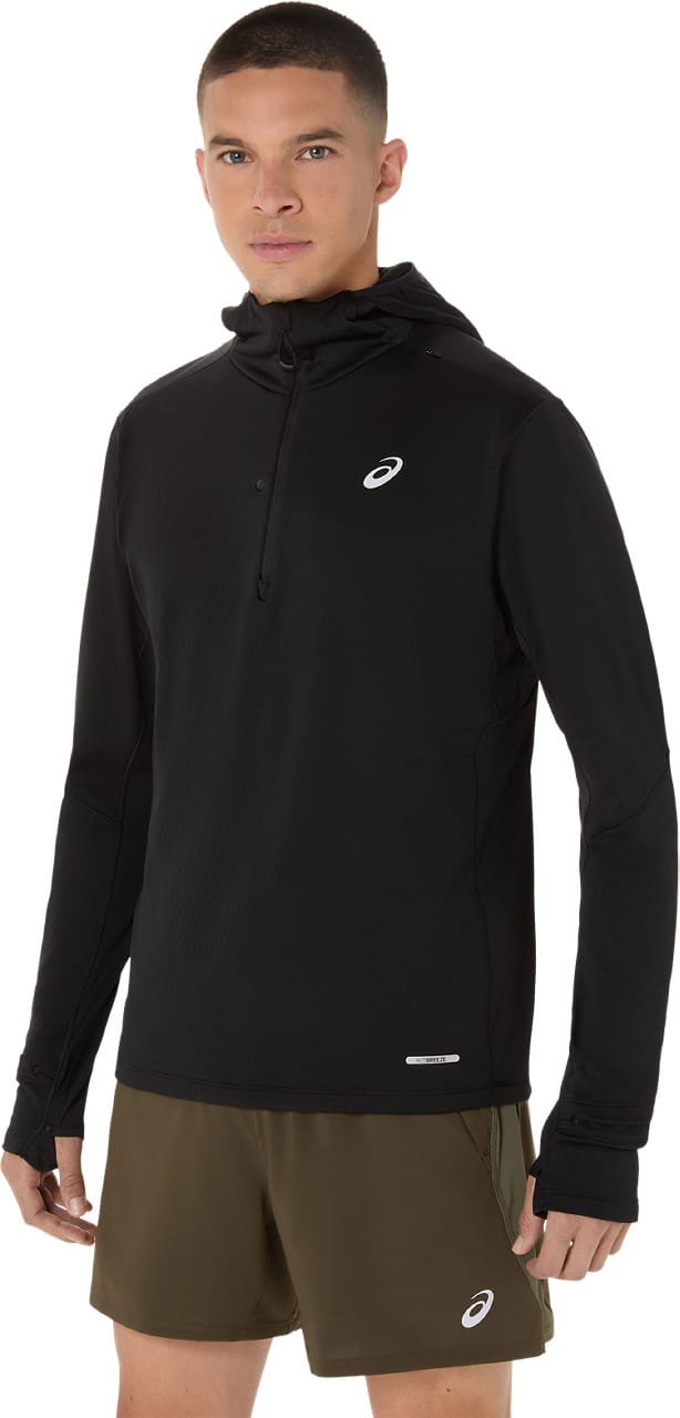Asics Men's Road Winter Long Sleeve Hoodie Performance Black Asics