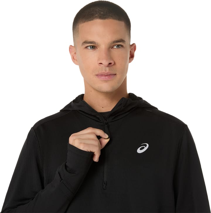 Asics Men's Road Winter Long Sleeve Hoodie Performance Black Asics