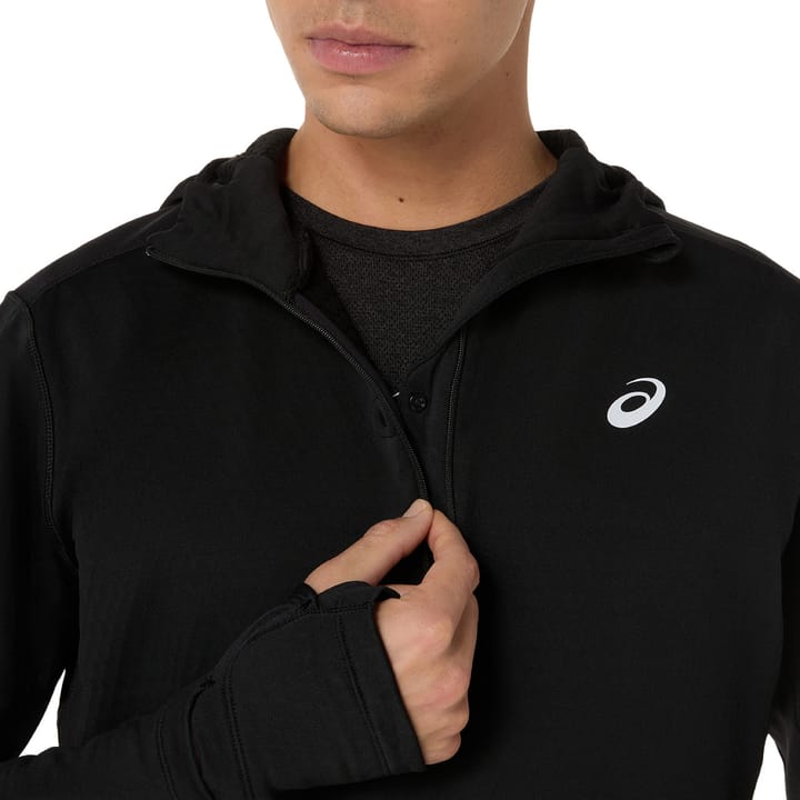 Asics Men's Road Winter Long Sleeve Hoodie Performance Black Asics