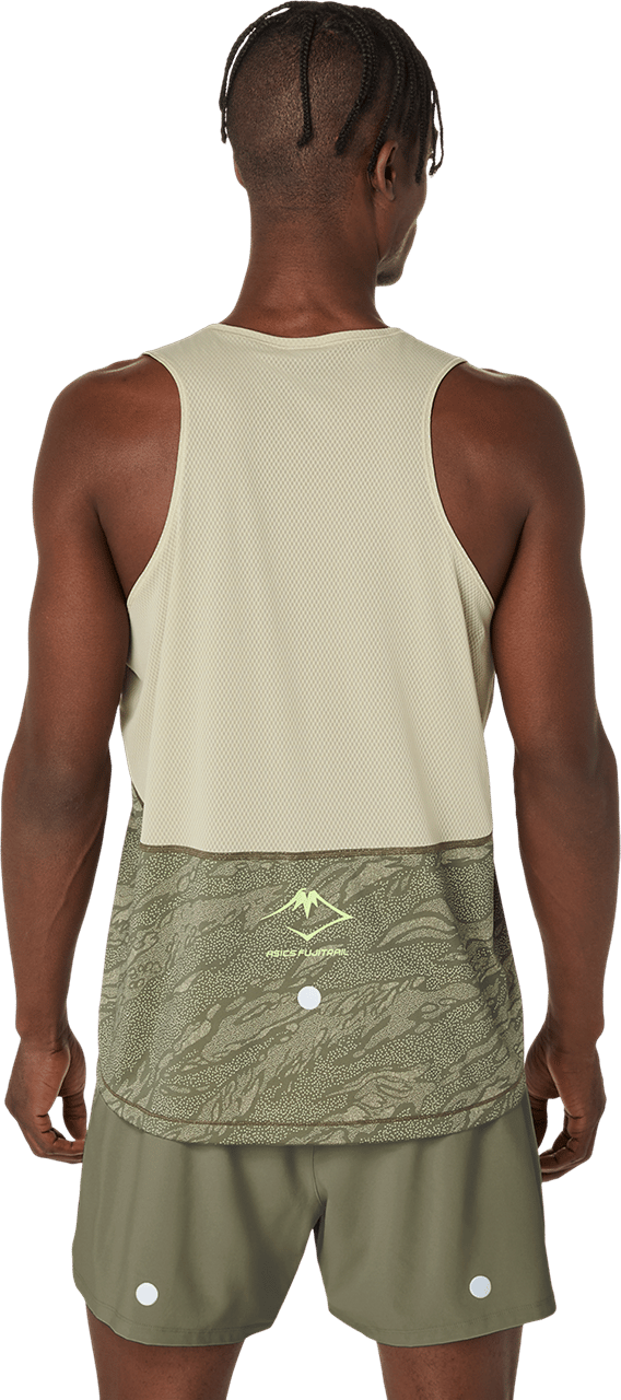 Asics Men's Fujitrail Singlet Mantle Green/Khaki Asics Asics Men's Fujitrail Singlet Mantle Green/Khaki Asics
