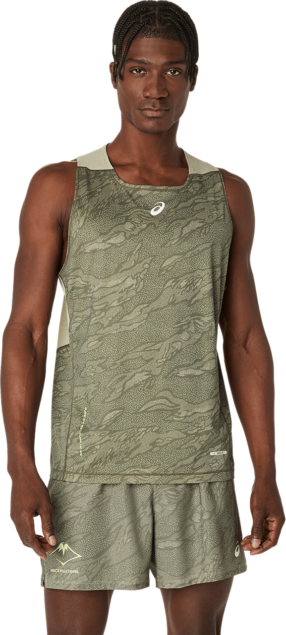 Asics Men's Fujitrail Singlet Mantle Green/Khaki Asics