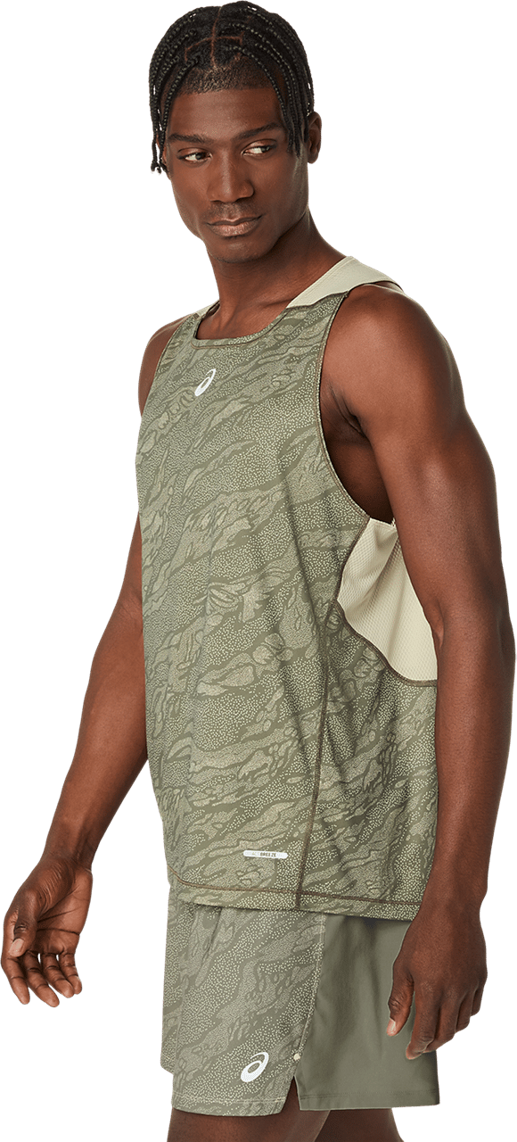 Asics Men's Fujitrail Singlet Mantle Green/Khaki Asics