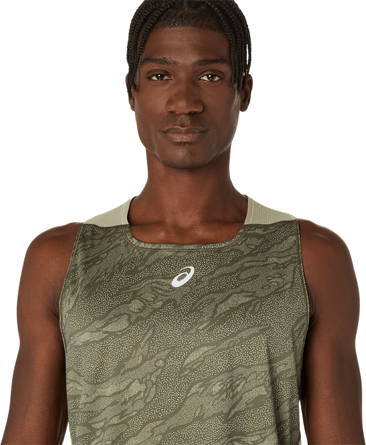Asics Men's Fujitrail Singlet Mantle Green/Khaki Asics Asics Men's Fujitrail Singlet Mantle Green/Khaki Asics