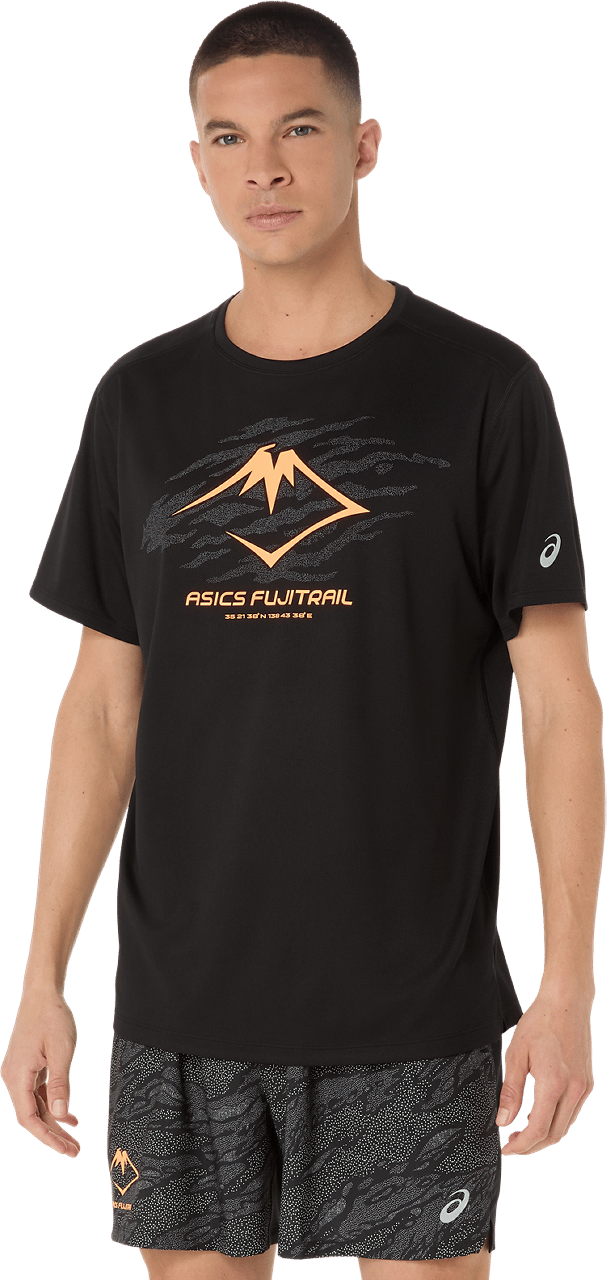 Asics Men's Fujitrail Logo Short Sleeve Top Performance Black Asics