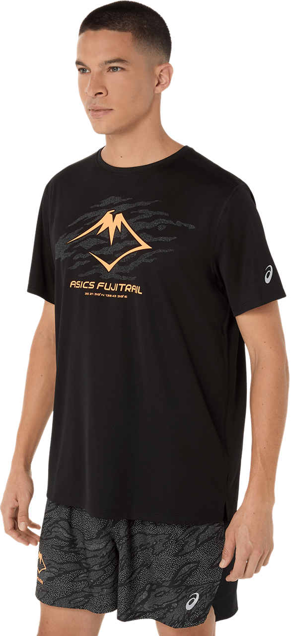 Asics Men's Fujitrail Logo Short Sleeve Top Performance Black Asics