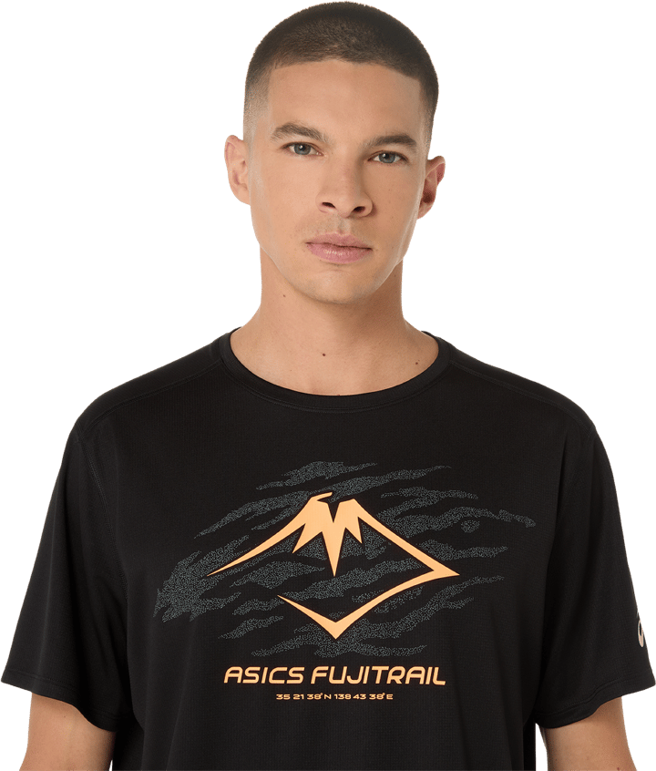 Asics Men's Fujitrail Logo Short Sleeve Top Performance Black Asics