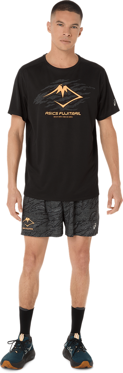 Asics Men's Fujitrail Logo Short Sleeve Top Performance Black Asics Asics Men's Fujitrail Logo Short Sleeve Top Performance Black Asics