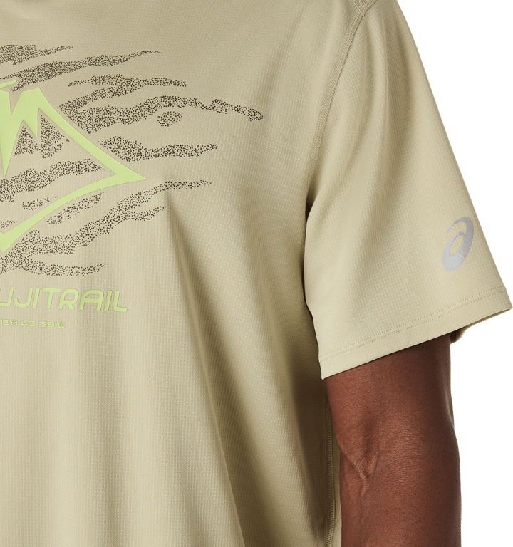 Asics Men's Fujitrail Logo Short Sleeve Top Khaki Asics