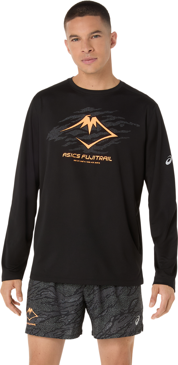 Asics Men's Fujitrail Logo Long Sleeve Top Performance Black | Buy