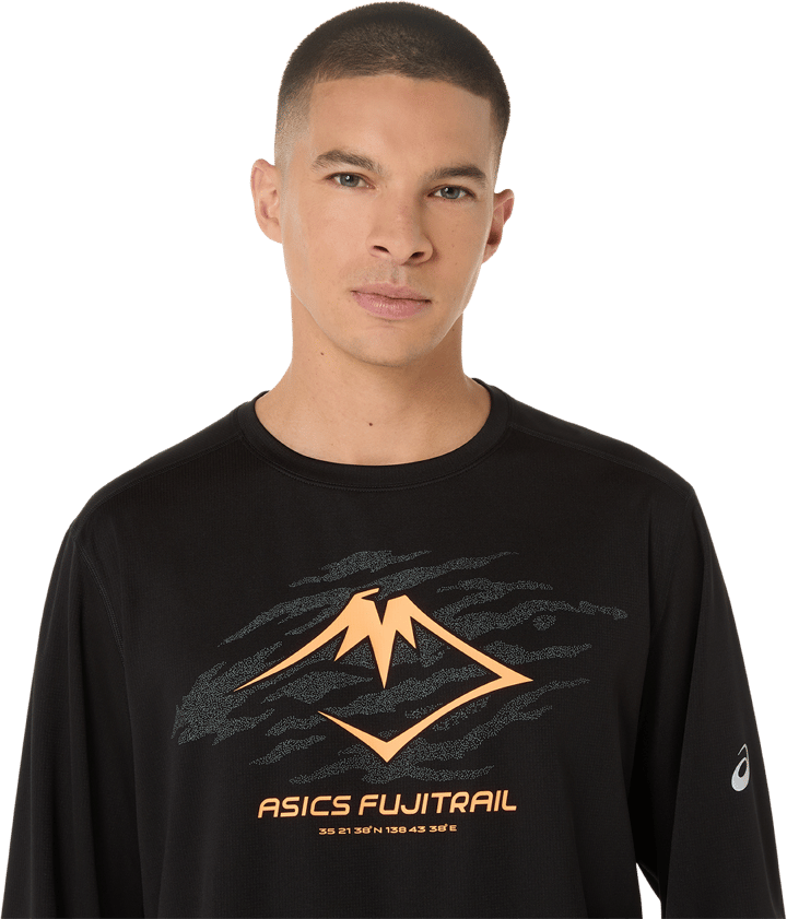 Asics Men's Fujitrail Logo Long Sleeve Top Performance Black Asics Asics Men's Fujitrail Logo Long Sleeve Top Performance Black Asics