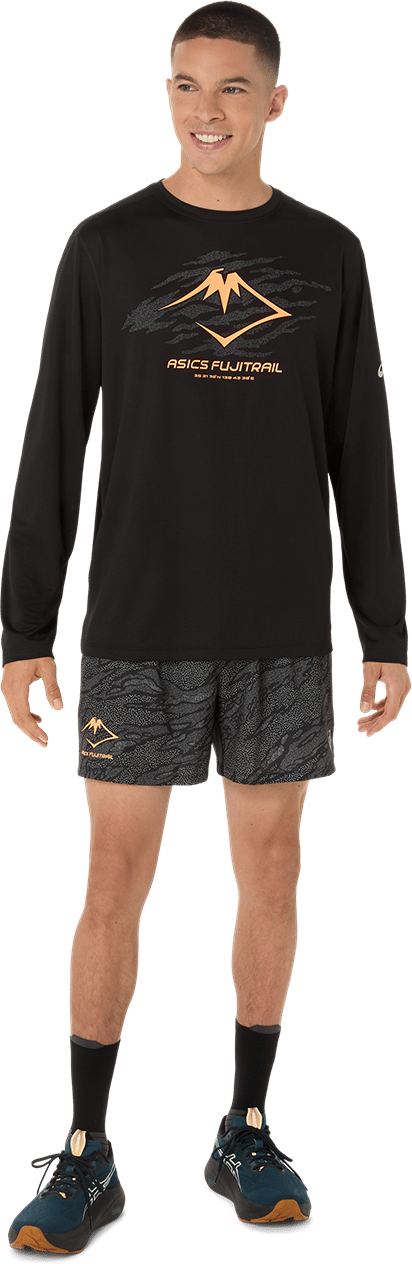 Asics Men's Fujitrail Logo Long Sleeve Top Performance Black Asics Asics Men's Fujitrail Logo Long Sleeve Top Performance Black Asics
