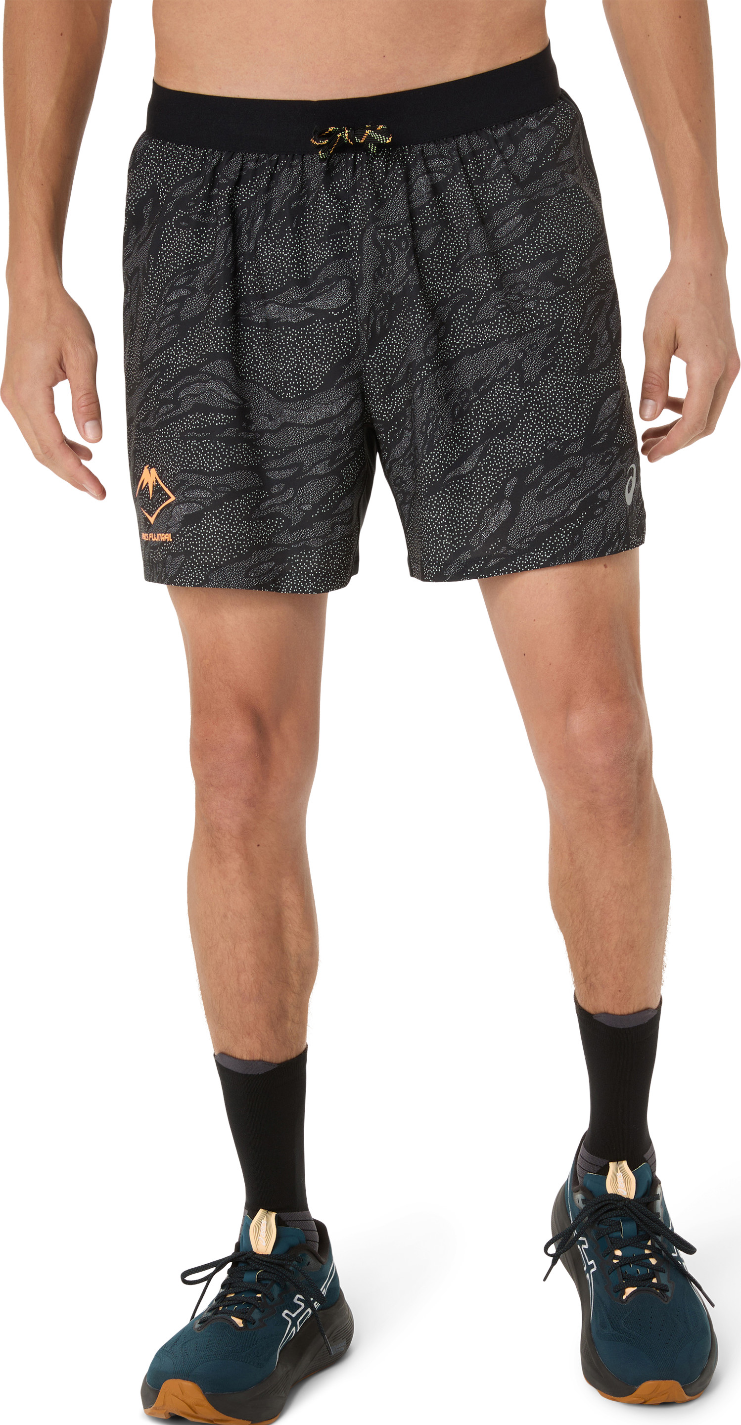 Asics Men's Fujitrail All Over Print 5in Short Performance Black Träningsshorts S