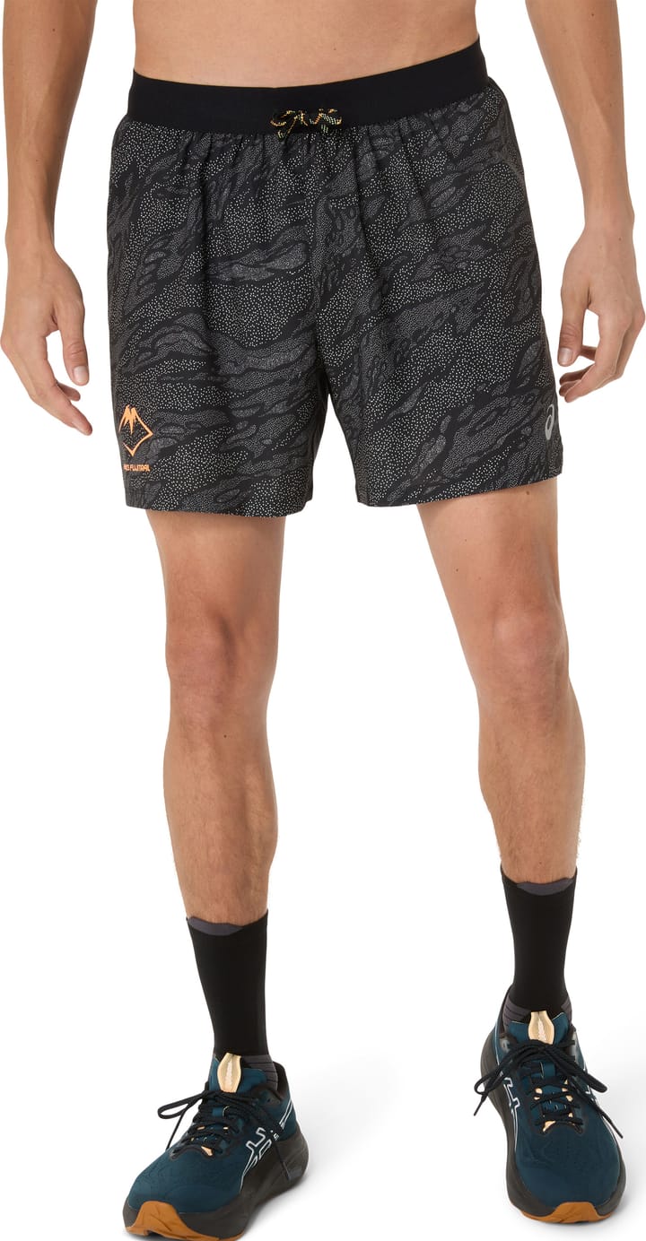 Asics Men's Fujitrail All Over Print 5in Shorts Performance Black Asics