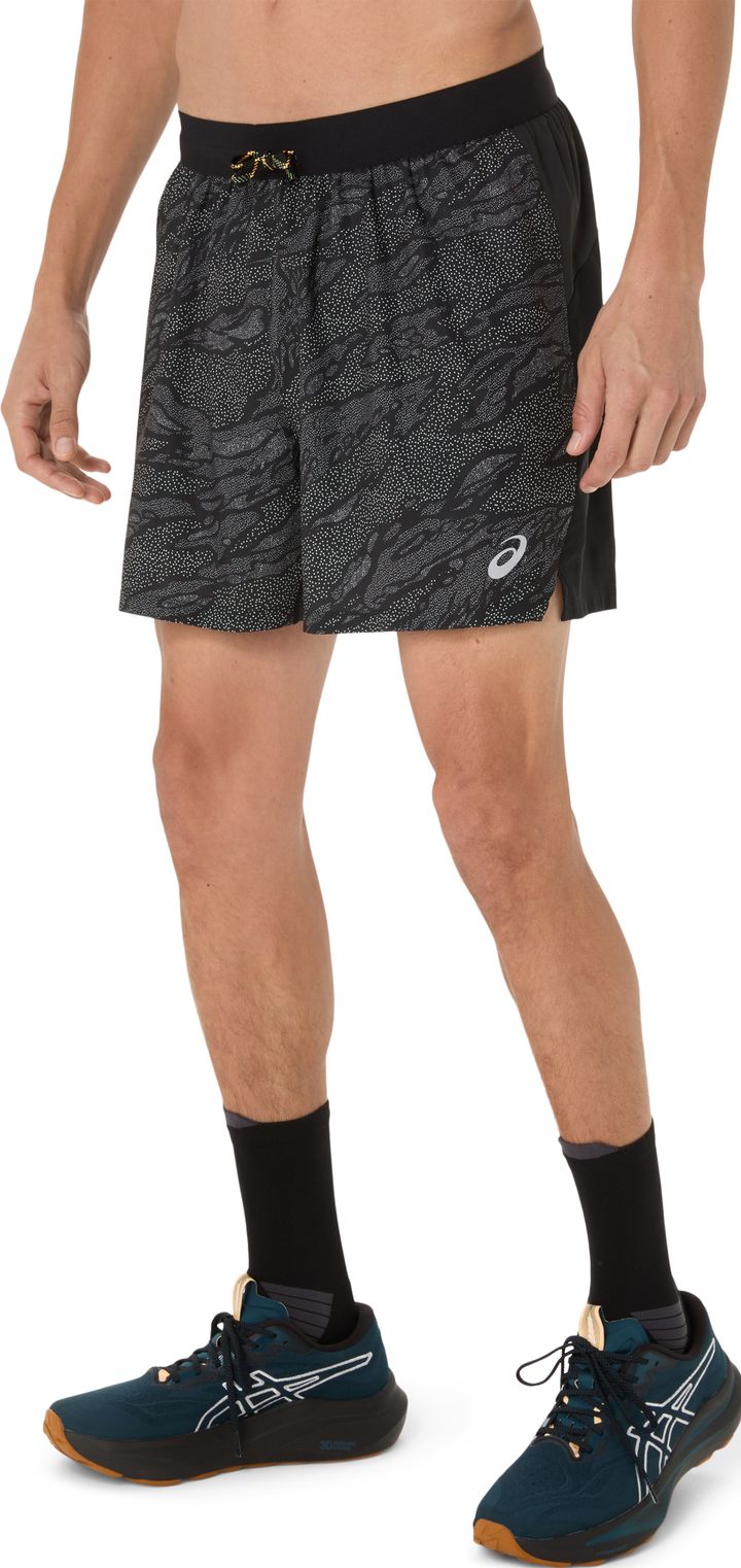 Asics Men's Fujitrail All Over Print 5in Shorts Performance Black Asics