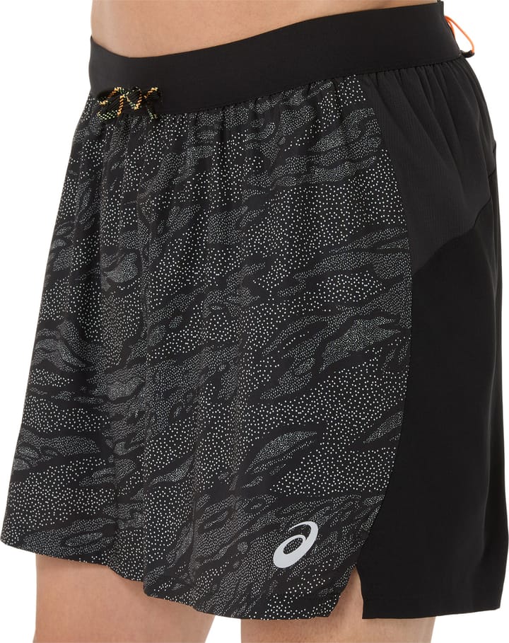 Asics Men's Fujitrail All Over Print 5in Shorts Performance Black Asics Asics Men's Fujitrail All Over Print 5in Shorts Performance Black Asics