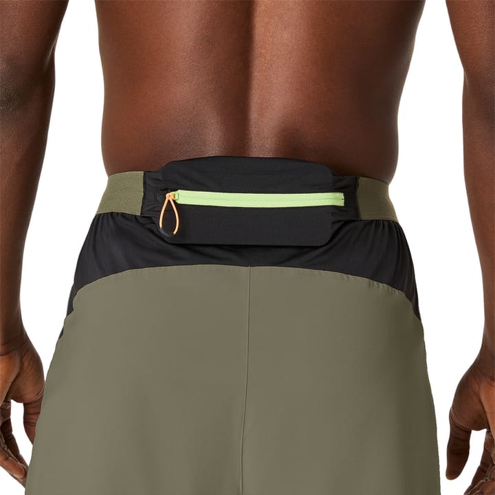 Asics Men's Fujitrail All Over Print 5in Shorts Mantle Green Asics Asics Men's Fujitrail All Over Print 5in Shorts Mantle Green Asics