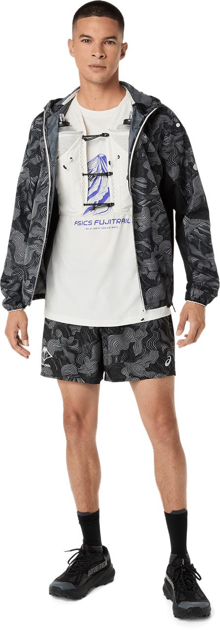 Asics Men's Fujitrail Packable Jacket Performance Black Asics