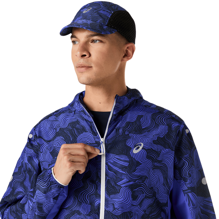 Asics Men's Fujitrail Packable Jacket Cobalt Burst/Indigo Blue/Cream Asics