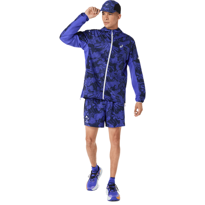 Asics Men's Fujitrail Packable Jacket Cobalt Burst/Indigo Blue/Cream Asics
