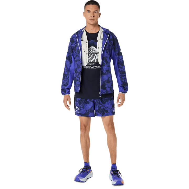 Asics Men's Fujitrail Packable Jacket Cobalt Burst/Indigo Blue/Cream Asics