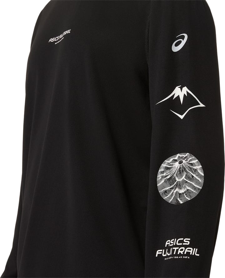 Asics Men's Fujitrail Logo Long Sleeve Top Performance Black/Carrier Grey/Cool Grey Asics