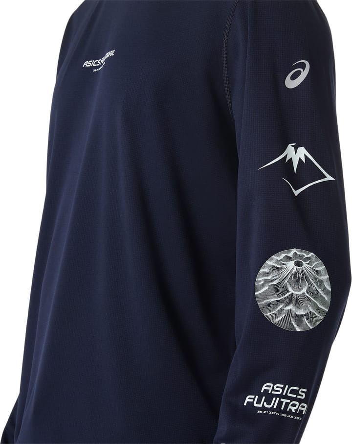 Asics Men's Fujitrail Logo Long Sleeve Top Midnight/Cobalt Burst/Cool Grey Asics