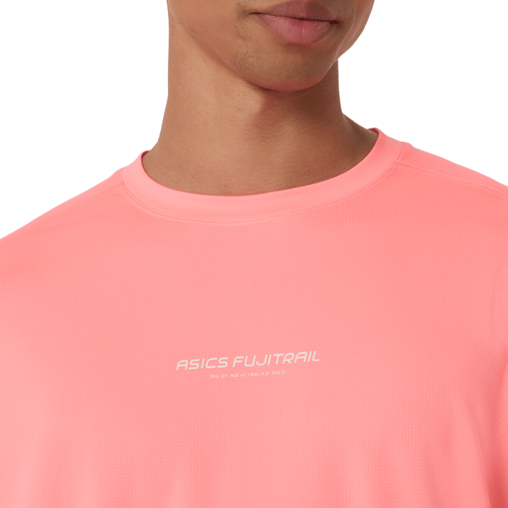 Asics Men's Fujitrail Logo Long Sleeve Top Sun Coral Asics