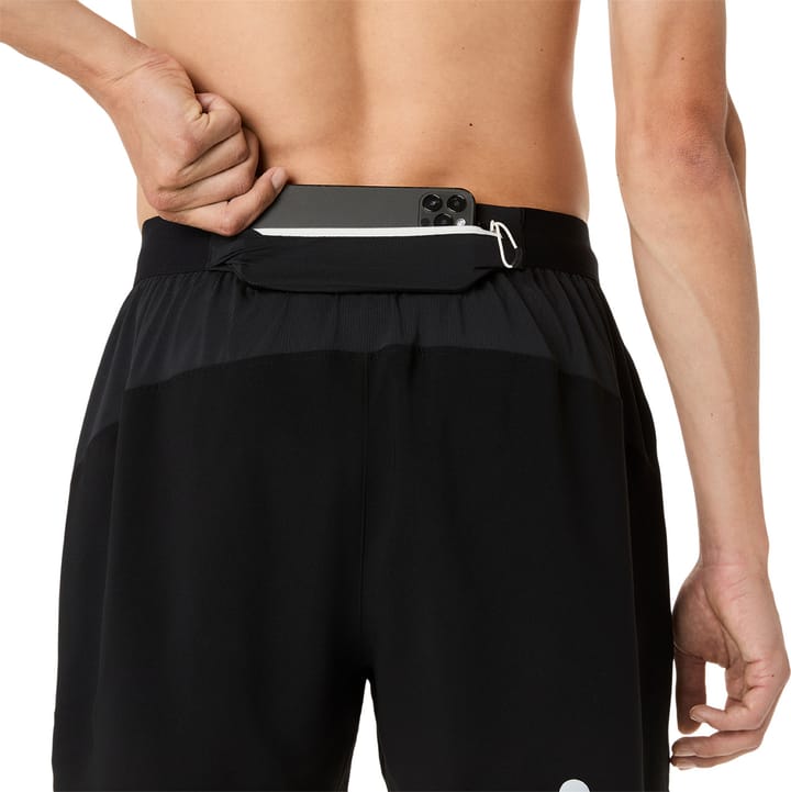 Asics Men's Fujitrail All Over Print 5in Shorts Performance Black/Carbon/Cream Asics