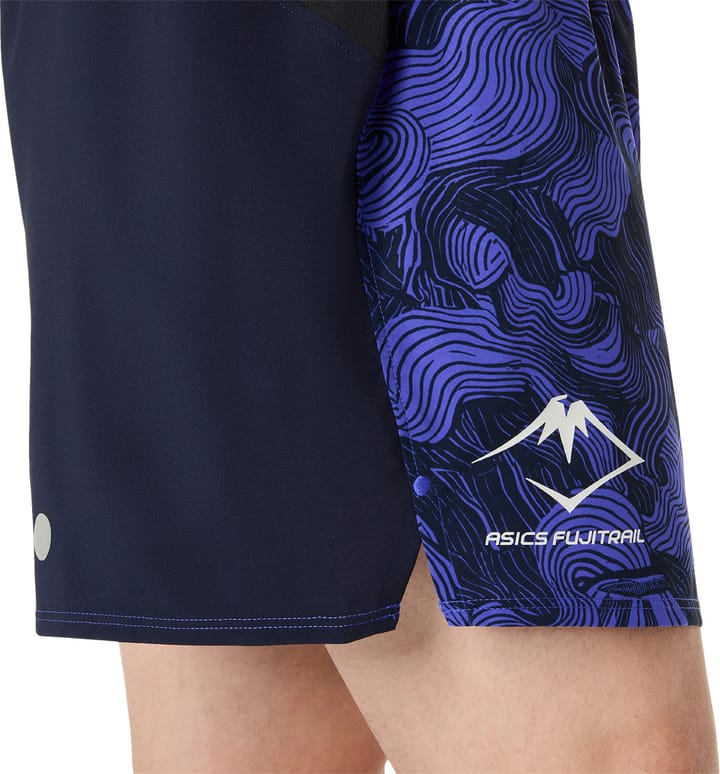 Asics Men's Fujitrail All Over Print 5in Shorts Midnight/Cobalt Burst/Cream Asics