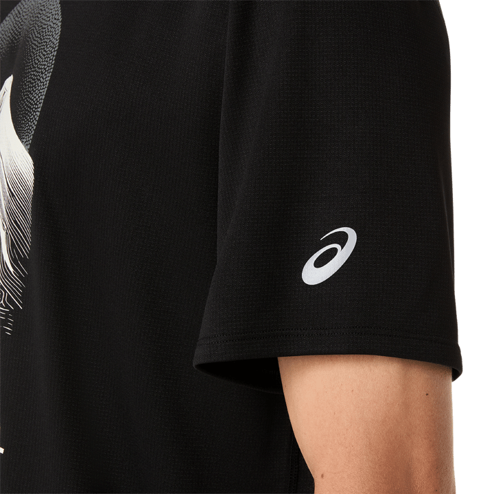 Asics Men's Fujitrail Logo Short Sleeve Top Performance Black/Cream/Carbon Asics