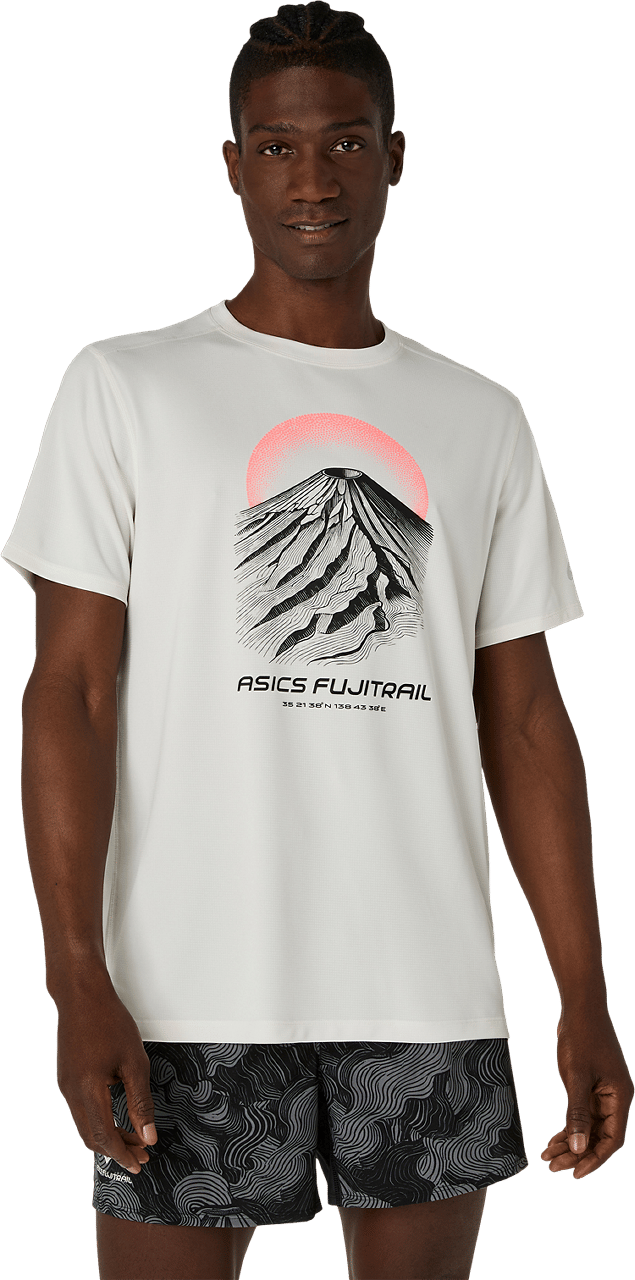 Asics Men's Fujitrail Logo Short Sleeve Top Cream