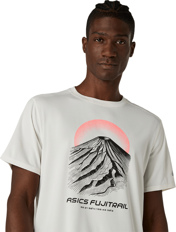 Asics Men's Fujitrail Logo Short Sleeve Top Cream Asics