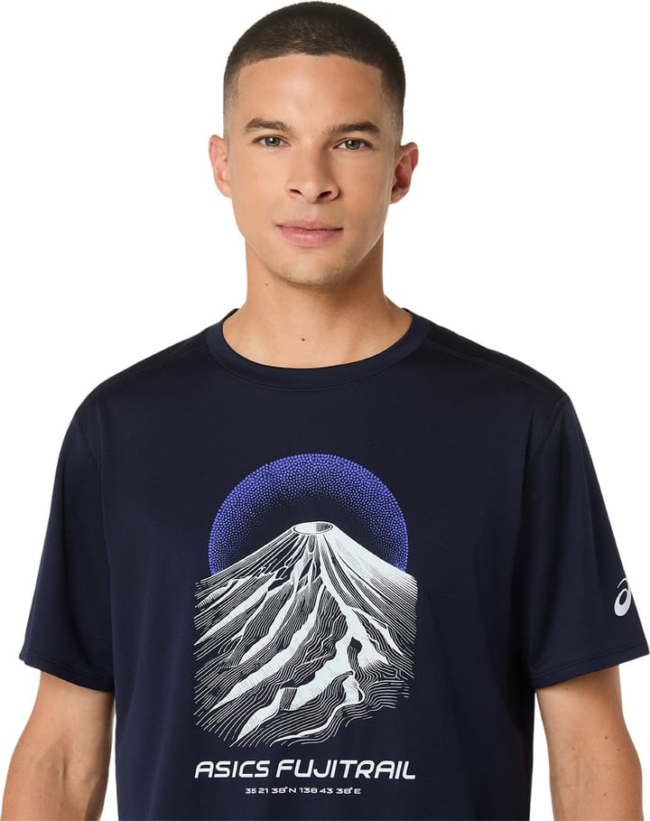 Asics Men's Fujitrail Logo Short Sleeve Top Midnight/Cobalt Burst/Cool Grey Asics