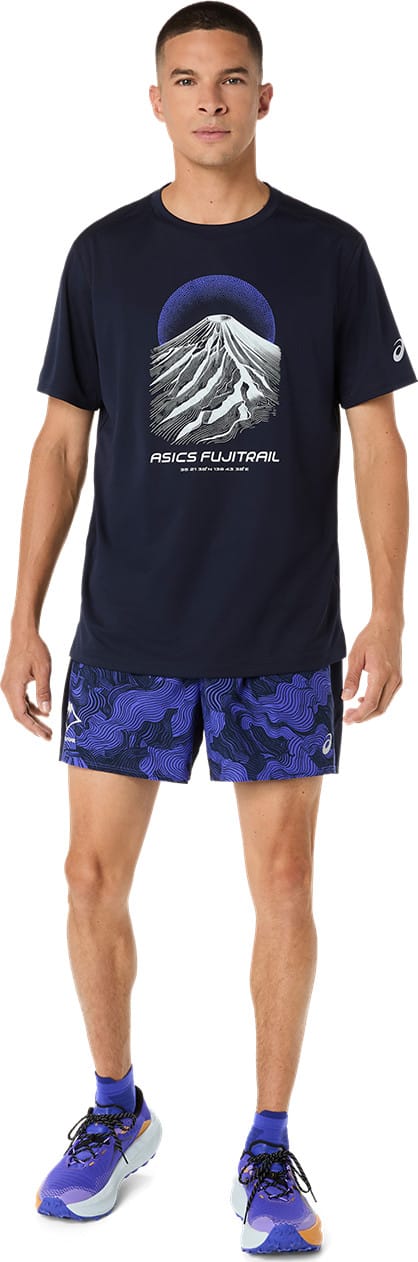 Asics Men's Fujitrail Logo Short Sleeve Top Midnight/Cobalt Burst/Cool Grey Asics