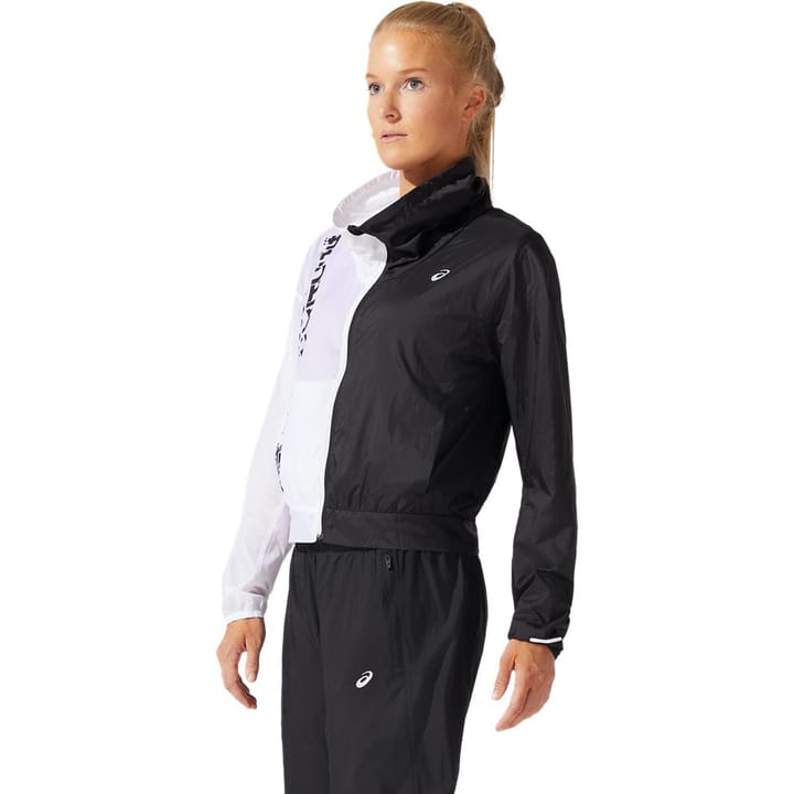 Women's SMSB Run Jacket PERFORMANCE BLACK/BRILLIANT WHITE Asics