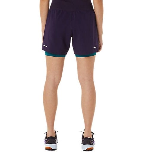 Asics Women's Road 2-N-1 5.5in Short Night Shade/Velvet Pine Asics