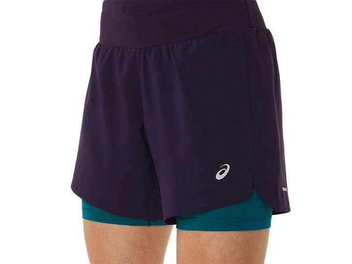 Asics Women's Road 2-N-1 5.5in Short Night Shade/Velvet Pine Asics