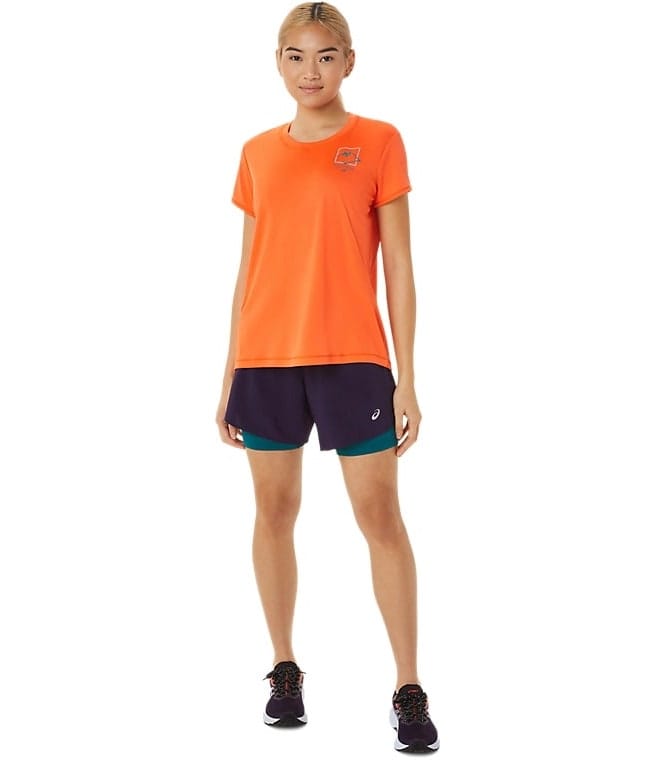 Asics Women's Road 2-N-1 5.5in Short Night Shade/Velvet Pine Asics