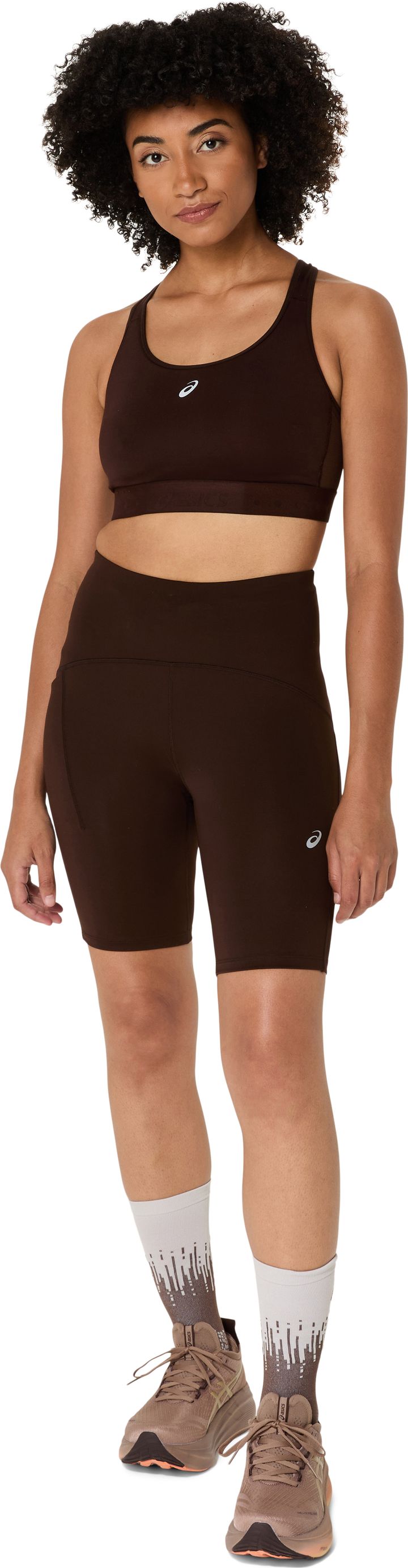 Asics Road Compression Bra Coffee Asics