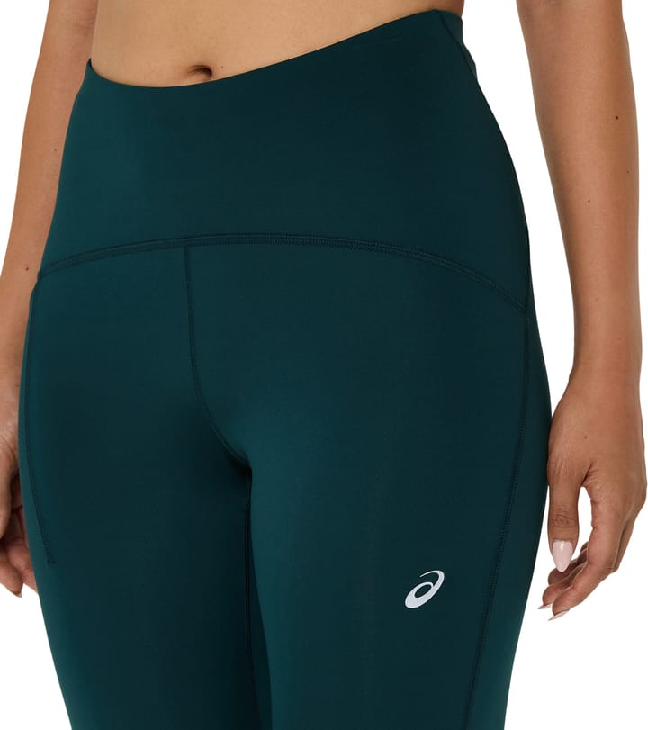 Asics Women's Road High Waist Capri Tight Saxon Green Asics