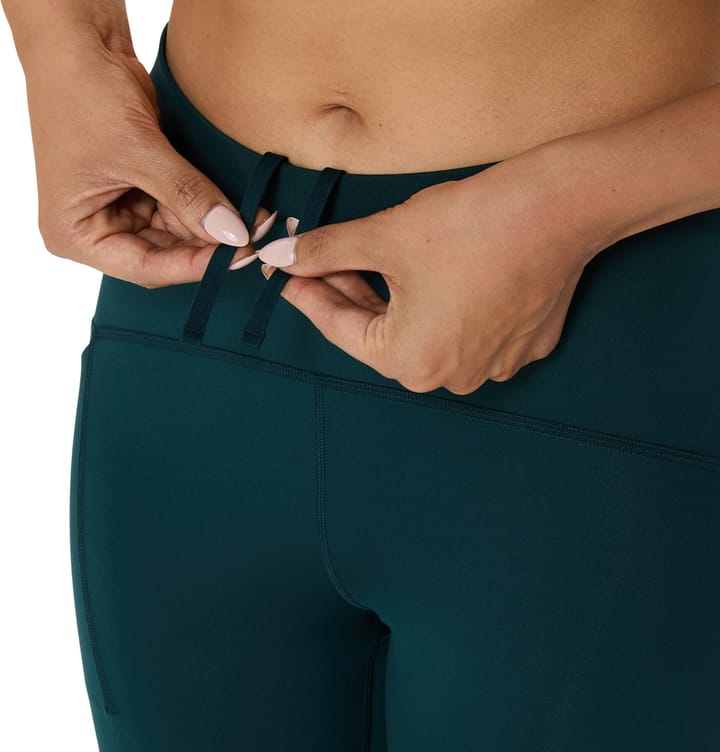 Asics Women's Road High Waist Capri Tight Saxon Green Asics