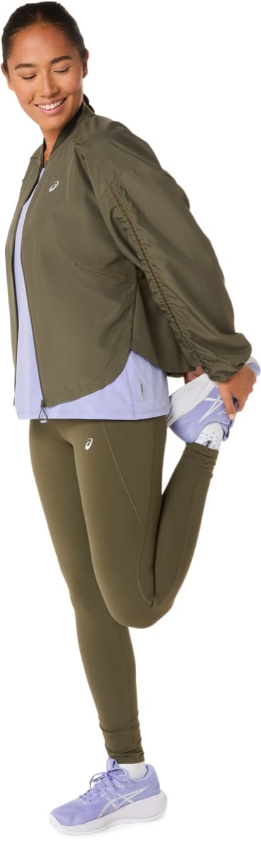 Asics Wms Nagino Run Adjustable Tight Dark Olive Asics